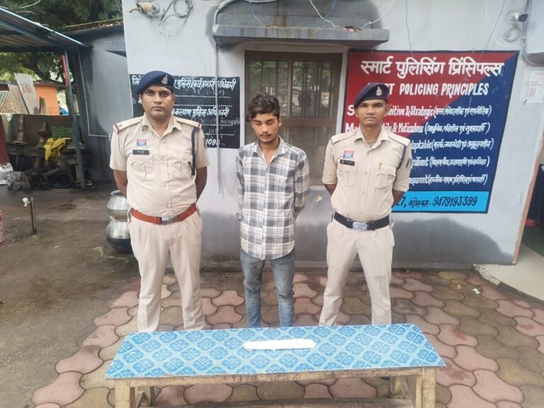 हाथ में तलवार लेकर दहशत फैलाने वाला युवक गिरफ्तार, कोरबा पुलिस की लगातार तीसरी बड़ी आर्म्स एक्ट कार्रवाई